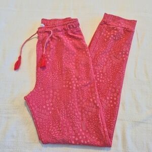 Souris Mini girls size 12 pink jogging pants, cute random prints allover, vguc